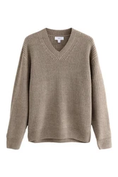 Next V-Ausschnitt-Pullover Regular Fit Beige/Braun/Khaki/Grau