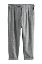 Anzughose Slim Fit Anzughose mit Fischgrtstruktur (1-tlg)