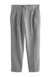 Palazzohose EDIT Elegante, weite Hose mit Nadelstreifen (1-tlg)