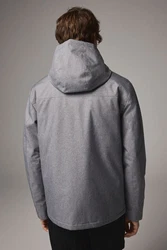 Next Steppmantel Kapuzenjacke Dunkelgrau/Hellgrau/Grau
