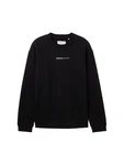 TOM TAILOR Denim Sweatshirt Schwarz/Hellblau