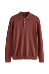 Next Langarm-Poloshirt Slim Fit Braun/Rot/Orange/Dunkelrot Next Langarm-Poloshirt Slim Fit Braun/Rot/Orange/Dunkelrot