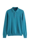 Next Langarm-Poloshirt Slim Fit Türkis/Hellblau/Blau/Grün Next Langarm-Poloshirt Slim Fit Türkis/Hellblau/Blau/Grün