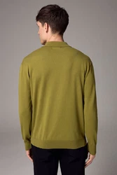 Next Langarm-Poloshirt Slim Fit Grün/Dunkelgrün/Hellgrün/Gelb/Khaki