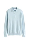 Next Langarm-Poloshirt Slim Fit Hellblau/Blau Next Langarm-Poloshirt Slim Fit Hellblau/Blau
