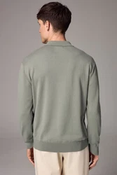 Next Langarm-Poloshirt Slim Fit Dunkelgrün/Grün/Hellgrün/Khaki