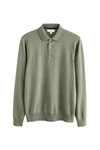 Next Langarm-Poloshirt Slim Fit Dunkelgrün/Grün/Hellgrün/Khaki Next Langarm-Poloshirt Slim Fit Dunkelgrün/Grün/Hellgrün/Khaki