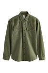 Next Jeanshemd Denim-Langarmshirt Dunkelgrün/Grün