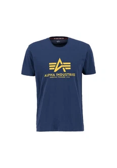 Alpha Industries Herren Basic T-Shirt Hellblau/Blau/Dunkelblau
