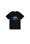 Alpha Industries Herren Basic T-Shirt Blau/Hellblau/Schwarz