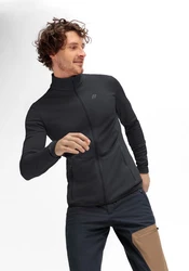 Maier Sports Fleecejacke Sinaia Midlayer Dunkelgrau/Schwarz/Blau/Grau