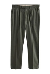 Next Chinohose mit Stretch und Lyocell Khaki/Dunkelgrün