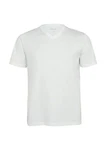 s.Oliver T-Shirt mit V-Ausschnitt und Logo-Print Artwork Grau/Weiß/Hellgrau