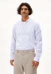 Armedangels Langarmhemd QUAASA STRIPES Herren Hemd Hellblau/Fliederfarben/Blau