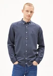 Armedangels Langarmhemd QUAASA STRIPES Herren Hemd Hellblau/Dunkelblau/Blau