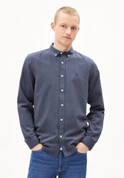 Armedangels Langarmhemd QUAASA STRIPES Herren Hemd Hellblau/Dunkelblau/Blau
