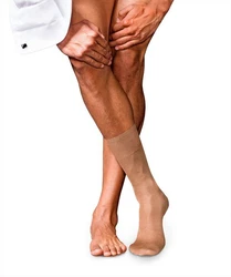 FALKE Socken No. 9 Pure Fil d'Ecosse (1-Paar) Beige/Rot/Weiß/Grün/Braun
