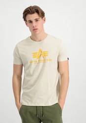 Alpha Industries Herren Basic T-Shirt Khaki/Beige/Gelb