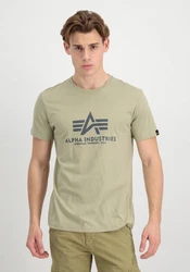 Alpha Industries Herren Basic T-Shirt Dunkelgrün/Khaki