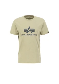 Alpha Industries Herren Basic T-Shirt Dunkelgrün/Khaki