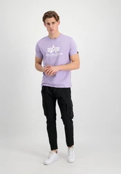 Alpha Industries Herren Basic T-Shirt Lila/Dunkelblau