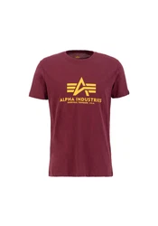 Alpha Industries Herren Basic T-Shirt Dunkelrot/Bordeaux/Rot