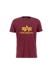 Alpha Industries Herren Basic T-Shirt Dunkelrot/Bordeaux/Rot
