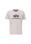 Alpha Industries Herren Basic T-Shirt Hellgrau/Beige/Grau/Braun