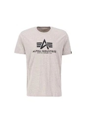 Alpha Industries Herren Basic T-Shirt Hellgrau/Beige/Grau/Braun