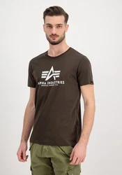 Alpha Industries Herren Basic T-Shirt Dunkelgrün/Khaki/Grau/Dunkelgrau