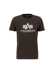 Alpha Industries Herren Basic T-Shirt Dunkelgrün/Khaki/Grau/Dunkelgrau