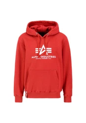 Alpha Industries Kapuzenpullover Basic Hoodie Herren Rot/Dunkelrot