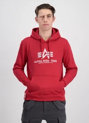 Alpha Industries Kapuzenpullover Basic Hoodie Herren Rot/Dunkelrot