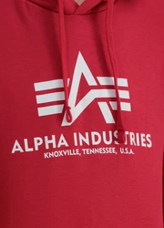 Alpha Industries Kapuzenpullover Basic Hoodie Herren Rot/Dunkelrot