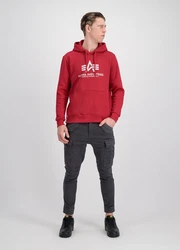 Alpha Industries Kapuzenpullover Basic Hoodie Herren Rot/Dunkelrot