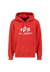 Alpha Industries Kapuzenpullover Basic Hoodie Herren Rot/Dunkelrot