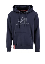 Alpha Industries Kapuzenpullover Basic Hoodie Herren Hellblau/Blau/Dunkelblau