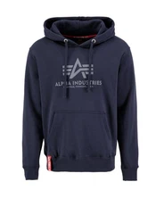 Alpha Industries Kapuzenpullover Basic Hoodie Herren Hellblau/Blau/Dunkelblau