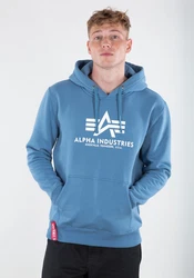 Alpha Industries Kapuzenpullover Basic Hoodie Herren blau/weiß