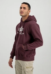 Alpha Industries Kapuzenpullover Basic Hoodie Herren Rosa/Lila/Bordeaux/Fliederfarben/Rot/Dunkelrot