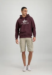 Alpha Industries Kapuzenpullover Basic Hoodie Herren Rosa/Lila/Bordeaux/Fliederfarben/Rot/Dunkelrot