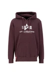 Alpha Industries Kapuzenpullover Basic Hoodie Herren Rosa/Lila/Bordeaux/Fliederfarben/Rot/Dunkelrot