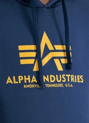 Alpha Industries Kapuzenpullover Basic Hoodie Herren Dunkelblau/Blau