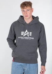 Alpha Industries Kapuzenpullover Basic Hoodie Herren Hellgrau/Dunkelgrau