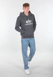 Alpha Industries Kapuzenpullover Basic Hoodie Herren Hellgrau/Dunkelgrau
