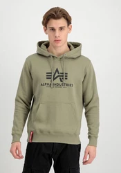 Alpha Industries Kapuzenpullover Basic Hoodie Herren Dunkelgrün/Khaki