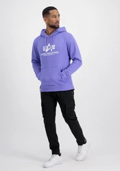 Alpha Industries Kapuzenpullover Basic Hoodie Herren Hellblau/Lila/Fliederfarben