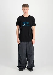 Alpha Industries T-Shirt Basic Foil Print Blau/Hellblau