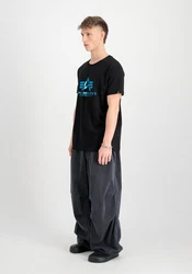 Alpha Industries T-Shirt Basic Foil Print Blau/Hellblau