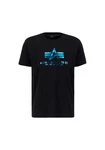 Alpha Industries T-Shirt Basic Foil Print Blau/Hellblau
